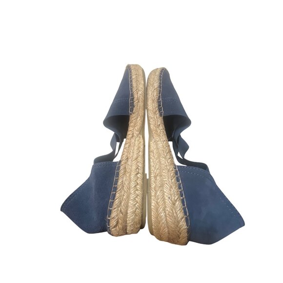 Fabiolas Womens Navy Blue Espadrille Flats Crafted In Spain Size 8 With Elastic - Picture 7 of 7